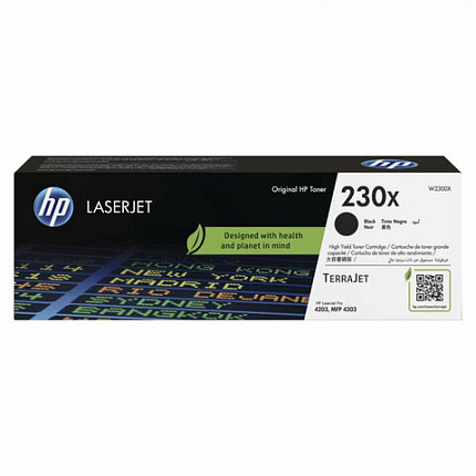 Картридж лазерный HP (W2300X) Color LaserJet Pro 4303/4203, № 230X, черный, оригинальный, ресурс 7500 страниц