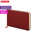 Еженедельник датированный 2026 МАЛЫЙ ФОРМАТ 105х160 мм, А6, BRAUBERG "Unique", красный, 117206