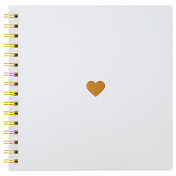 Фотоальбом 22х22 см, 20 белых листов, уголки, стикеры, ручки, клей, BRAUBERG White Line, 880651