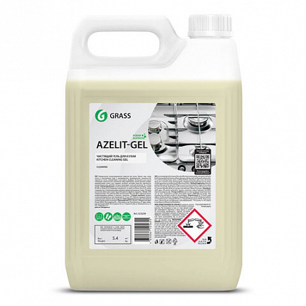 Средство для чистки плит, духовок, грилей от жира/нагара, ГЕЛЬ 5,4 кг, GRASS AZELIT-GEL, щелочное, 125239
