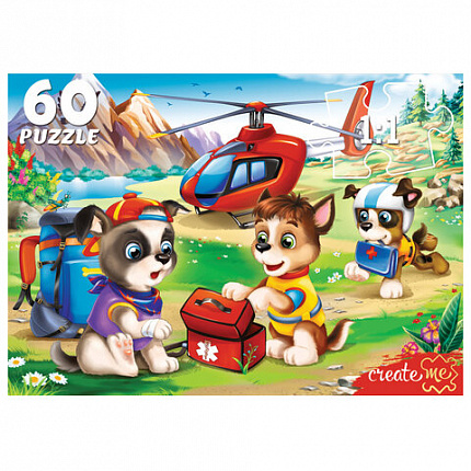 Пазл картонный "МАКСИ-ПАЗЛЫ", АССОРТИ, 180х125х40 мм, РК