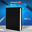 Скетчбук, белая бумага 160 г/м2, 210х297 мм, 40 л., гребень, твёрдая обложка ЧЕРНАЯ, BRAUBERG, 115075