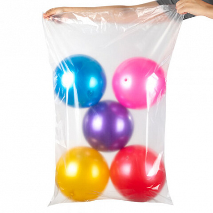 Пакеты фасовочные ПРОЧНЫЕ, первичный ПВД 60х90 см, КОМПЛЕКТ 100 шт., 50 мкм