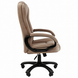 Кресло офисное Chairman CH 600, велюр, бежевое, 7158673