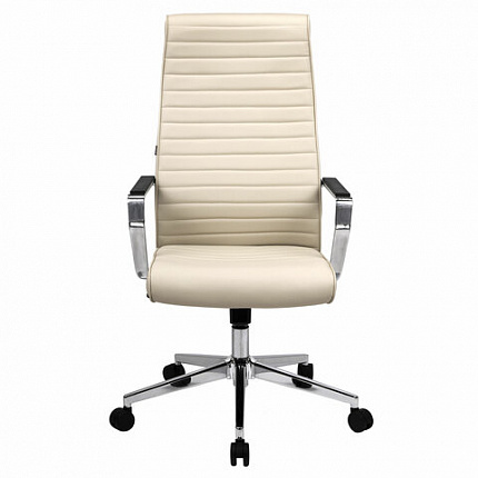 Кресло BRABIX PREMIUM "Solo EX-730", алюминий, хром, экокожа, бежевое, 532937