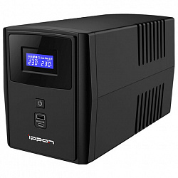 Источник бесперебойного питания IPPON Smart Power Pro II 1200, 1200 ВА (720 Вт), LCD, 6 x IEC C13, 1005583