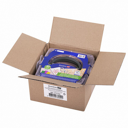 Глина полимерная запекаемая, НАБОР 50 штук (42 цвета) по 20 г, с аксессуарами в кейсе, BRAUBERG ART, 271166