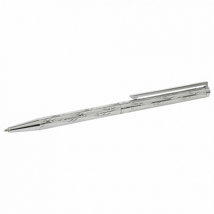 Ручка подарочная шариковая GALANT "ASTRON SILVER", корпус серебристый, детали хром, узел 0,7 мм, синяя, 143527