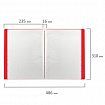 Папка 20 вкладышей STAFF, эконом, красная, 0,5 мм, 225694