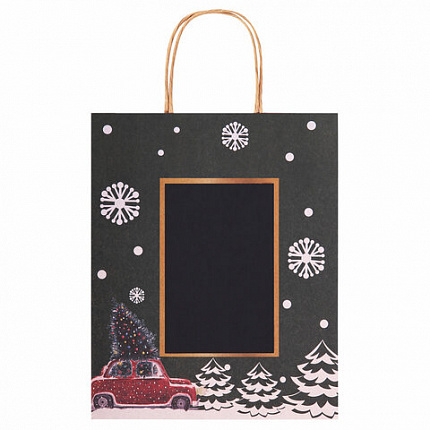 Пакет подарочный НАБОР 6 штук, 21x14x26 см, скретч-слой + стилус, "NY Kraft", ЗОЛОТАЯ СКАЗКА, 591967