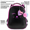 Ранец BRAUBERG SHINY, 2 отделения, с брелком, "Улыбающийся котик", 38х28х14 см, 272040