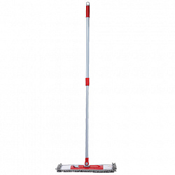 Швабра КОМПЛЕКТ черенок 75-130 см + флаундер 40 см + МОП микрофибра СИНЕЛЬ (ТИП К), PERKLIN (ПЕРКЛИН), 700981