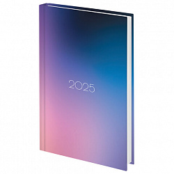 Ежедневник датированный 2025 145х215 мм, А5, STAFF, ламинированная обложка, "Градиент", 116025