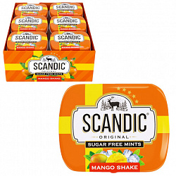 Драже освежающие SCANDIC без сахара со вкусом "Манго", 14 г, 4603766426075