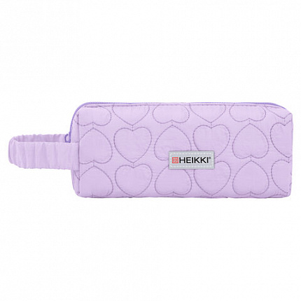 Пенал-косметичка HEIKKI (ХЕЙКИ) с ручкой, 1 отделение, стеганый полиэстер, 21х8х5 см, фиолетовый, 273606