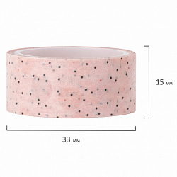Клейкие WASHI-ленты для декора ОТТЕНКИ РОЗОВОГО, 15 мм х 3 м, 7 цветов, рисовая бумага, ОСТРОВ СОКРОВИЩ, 661704
