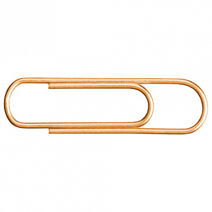 Скрепки BRAUBERG, 28 мм, золотистые, 100 шт., в картонной коробке, 221529