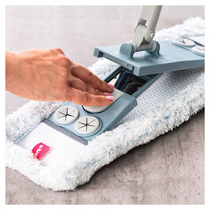 Швабра КОМПЛЕКТ черенок 85-145 см + флаундер + насадка МОП (608413) ТИП К, YORK "Magnetic", 8169, 81690