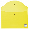 Папка-конверт с кнопкой STAFF, А4, до 100 листов, прозрачная, желтая, 0,12 мм, 226031