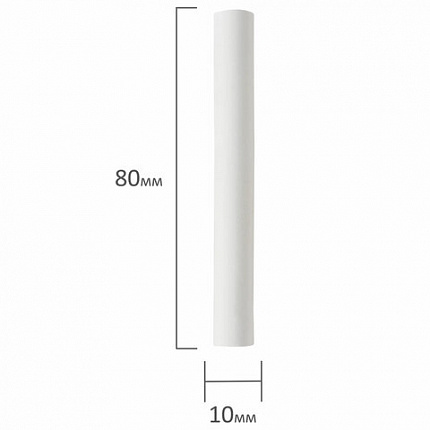 Мел белый BRAUBERG "АКАДЕМИЯ" (АЛГЕМ), КОМПЛЕКТ 100 штук, круглый, мягкий, 271146