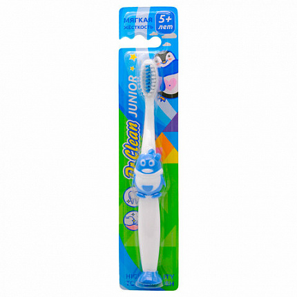 Зубная щетка детская DR.CLEAN "Junior" (Доктор Клин, Юниор), для 5-7 лет, мягкая, YGIR-479