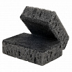 Губки для посуды 9,8х6,6х3 см, КОМПЛЕКТ 10 шт., SQUARE BLACK, КРУПНОПОРИСТЫЙ поролон с абразивным слоем, LAIMA, 608648