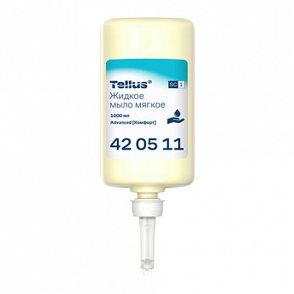 Картридж с жидким мылом одноразовый Tellus/TORK (Система S1) Advanced, 1 л, мягкое, 420511