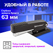 Степлер №24/6, 26/6 металлический BRAUBERG "Office", до 30 листов, черный, 228611