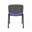 Стул для персонала и посетителей "ИЗО", черный каркас, ткань синяя, В-10/С-06