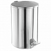 Ведро мусорное с педалью 20 литров, УСИЛЕННОЕ, кольцо под мешок, хром, нержавеющая сталь, ТИТАН