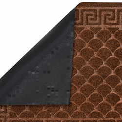 Коврик придверный 60х90 см, ВЕНГЕ, грязезащитный, 430 г/м2, фактурный рисунок ЧЕШУЙКИ, ЛЮБАША, 701062