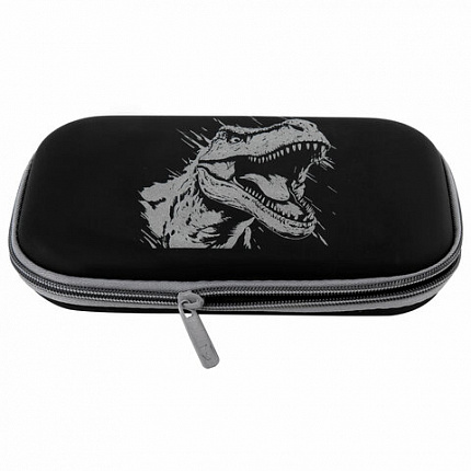 Пенал BRAUBERG SHINY, 1 отделение, 1 откидная планка, EVA, 22х13х4 см, "Scary dino", 273517