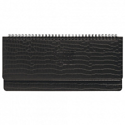 Планинг датированный 2026 305х140 мм BRAUBERG "Comodo", под кожу, черный, 117223