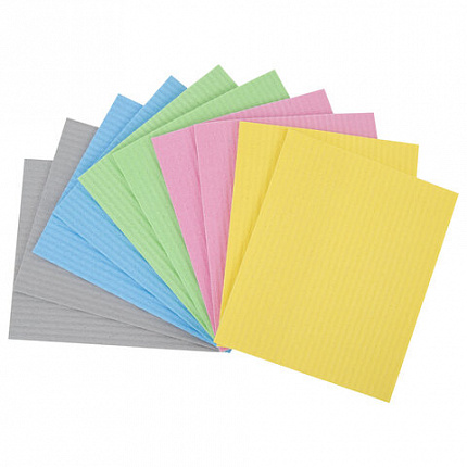 Салфетки губчатые для уборки кухни 15х18 см, ЦЕЛЛЮЛОЗНЫЕ, КОМПЛЕКТ 10 шт., цветные, LAIMA, 700269