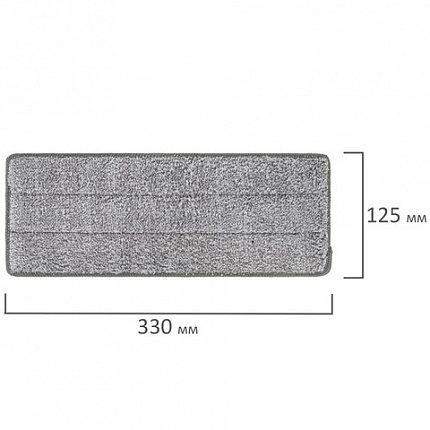 Насадки МОП для швабры (кармашки c 2-х сторон) КОМПЛЕКТ 6 шт., микрофибра, 33х12,5см, LAIMA, 608144