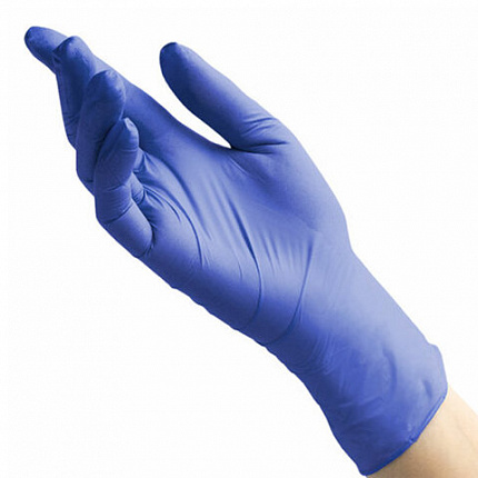 Перчатки нитриловые смотровые 50 пар (100 штук), размер 9-10, XL (очень большой), сиреневые, BENOVY MultiColor