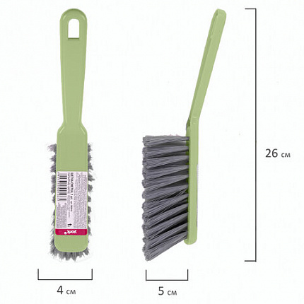 Щетка-сметка для уборки, ручка 16 см, длина щетины 5 см, ширина 4 см, пластик, цвет ассорти, YORK, 60010