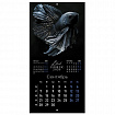Календарь настенный перекидной 2026 г., BRAUBERG, 12 листов, 28,5х28,5 см, "Black esthetic", 116927