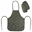 Фартук с нарукавниками для уроков труда ПИФАГОР, 3 кармана, стандартный размер, 44x55 см, хаки, 273756