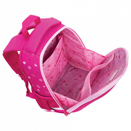 Ранец BRAUBERG KIDS START, 1 отделение, 2 кармана, "Девочка-аниме", 35х26х13 см, 272094