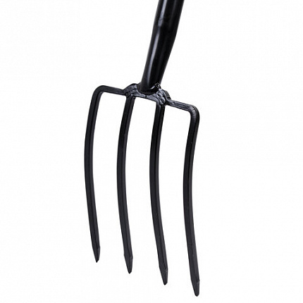 Вилы копальные стальные 19х28 см, ОБЩАЯ ДЛИНА 115 см, черенок стекловолокно, V-ручка, RABBITEX (РАББИТЕКС) "FIBERGLASS", 700491