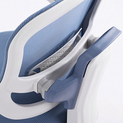 Кресло детское с подставкой для ног BRABIX KIDS "MG-215", сетка/ткань TW, голубое, 533312