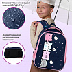 Ранец BRAUBERG KIDS START, 1 отделение, 2 кармана, "Четыре котика", 35х26х13 см, 273150
