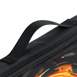 Папка на молнии с ручками BRAUBERG KIDS А4, 1 отделение, регулируемый плечевой ремень, 60 мм, "Fire split", 273318