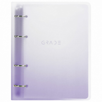 Тетрадь на кольцах А5 175х220мм, 120л, пластик, с разделителями, BRAUBERG, Фиолетовый, 404627