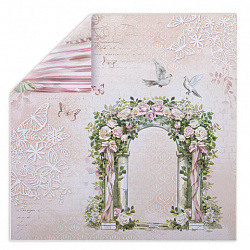 Бумага для скрапбукинга 30х30 см "Свадебный", двусторонняя, 12 листов, 180 г/м2, ОСТРОВ СОКРОВИЩ, 665435