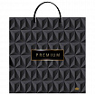 Пакет с пластиковой ручкой, ПВД, 35х36 см, "Премиум Блэк", 85 мкм, н00255856