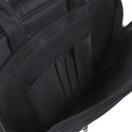 Сумка-портфель BRAUBERG с отделением для ноутбука 15-16", "Quantum", 2 отделения, черная, 41х31х15 см, 240508