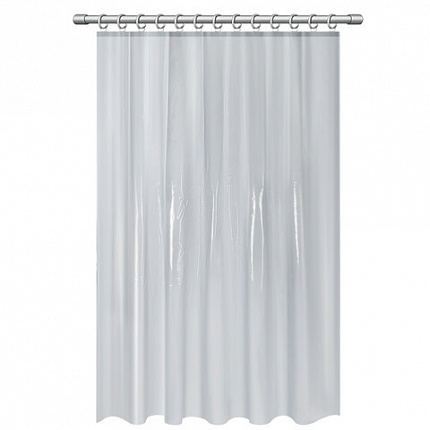 Шторка для ванной EVA, 180х200 см, кольца в комплекте, СЕРЫЕ ЛИНИИ, PRIMILA (ПРИМИЛА), 700107