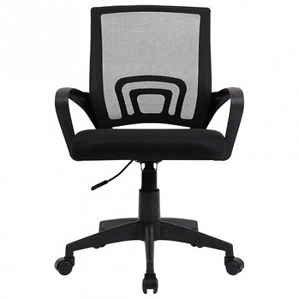 Кресло CROMEX (КРОМЕКС) "Top CH-695", с подлокотниками, сетка/ткань TW, черное, 533065